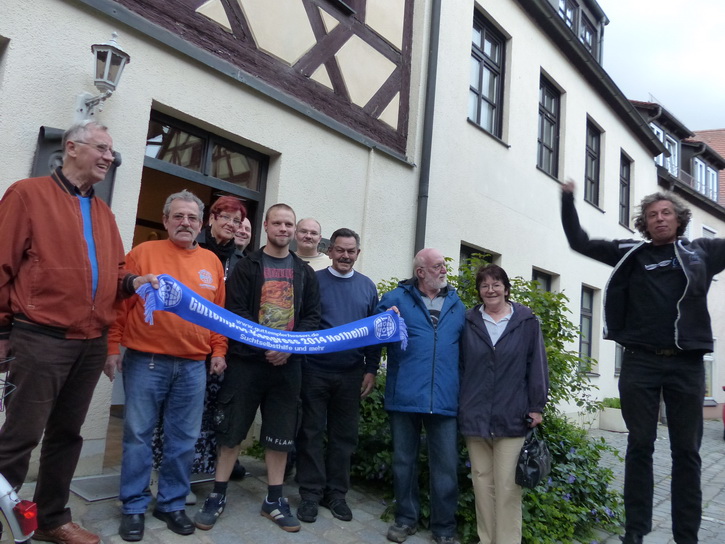 Begrüßung am Guttempler-Treffpunkt in Altdorf